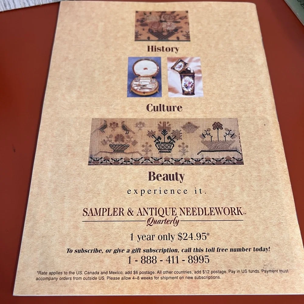 Sampler & Antique Needlework Quarterly Fall 2000 Vol 5 No 3 Millennium Cutwork